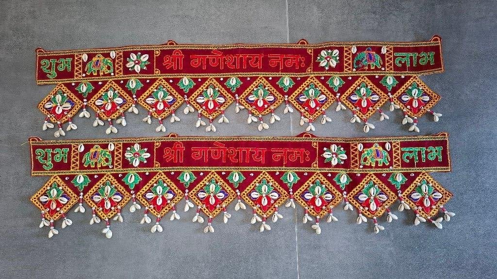 Indiaas ophangstuk deurpost Bandhanwar (Toran), Ophalen of Verzenden