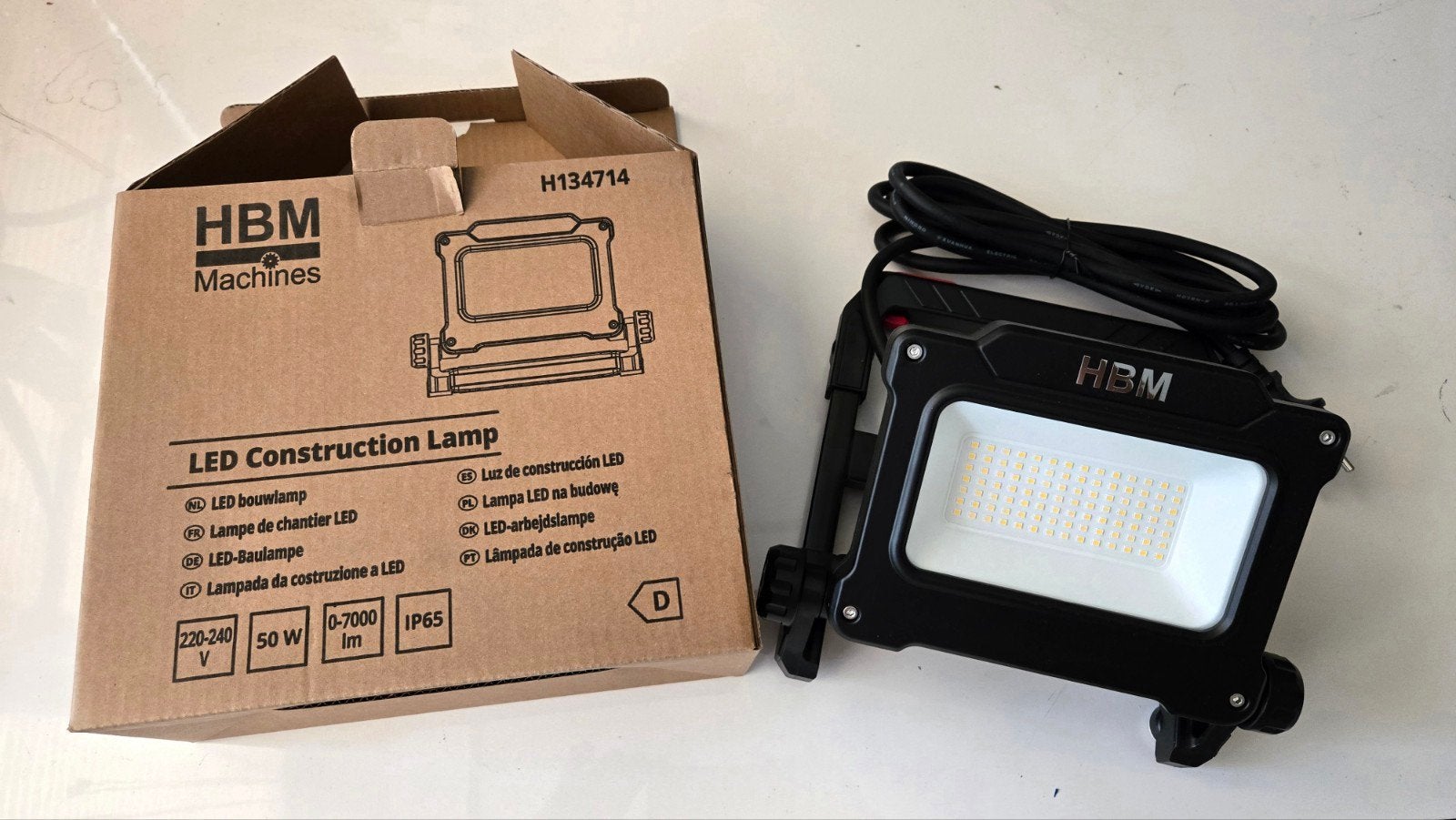 Te koop: HBM LED Bouwlamp 50W - Nieuw in doos, Ophalen of Verzenden, Nieuw, Minder dan 50 watt, Lamp met armatuur