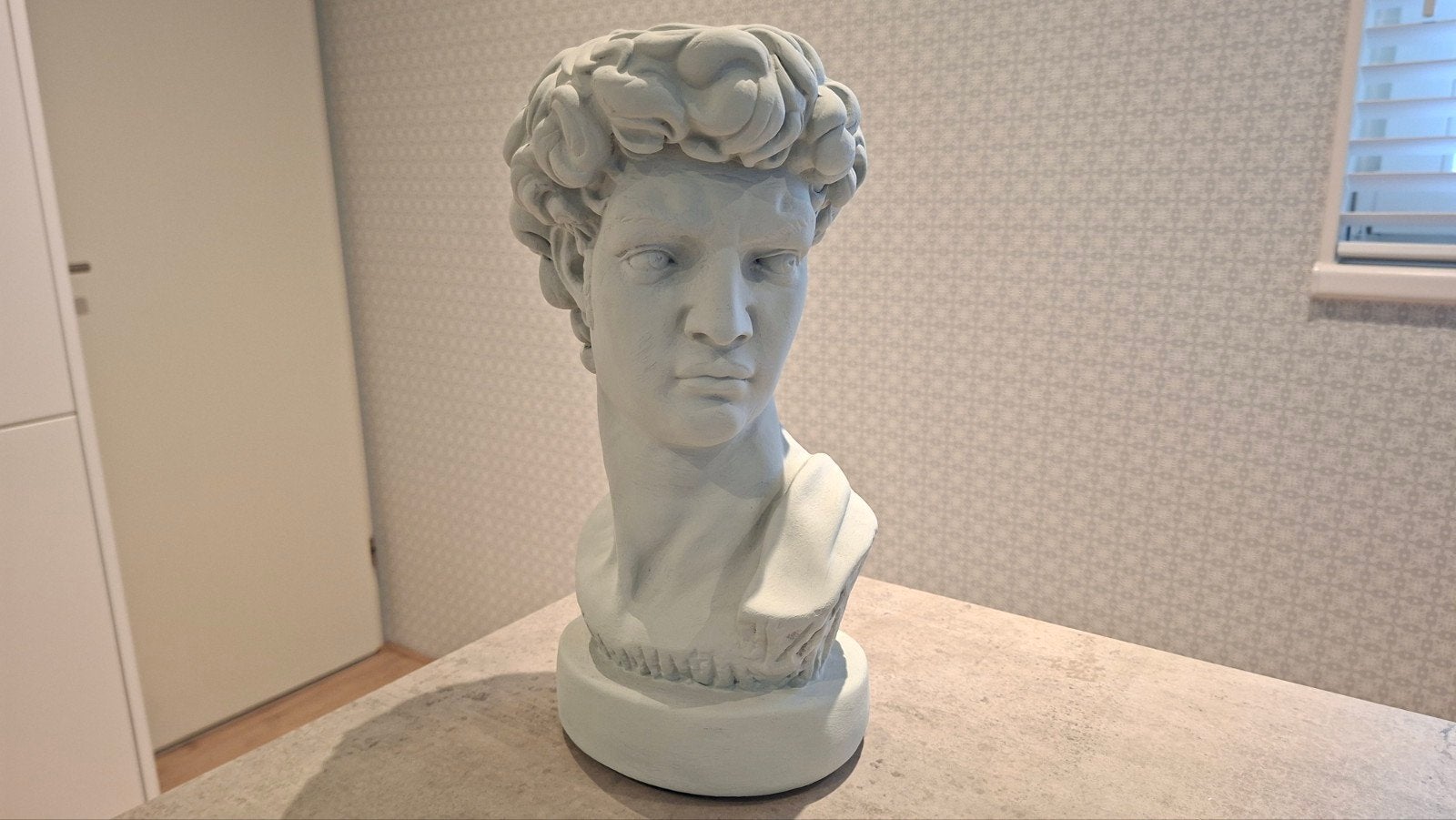 Buste van David - Klassiek beeldhouwwerk, Gips, Buste, Ophalen of Verzenden, Handgemaakt