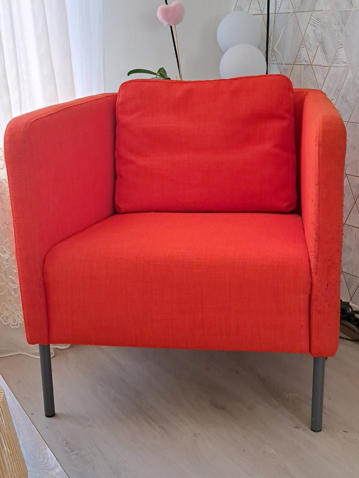 Comfortabele rode fauteuil, Ophalen, Gebruikt, Stof, Modern