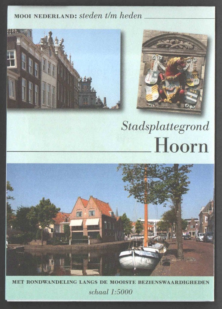 Stadsplattegrond met Wandelroute: Hoorn, 2000 tot heden, Ophalen of Verzenden, Nederland, Landkaart