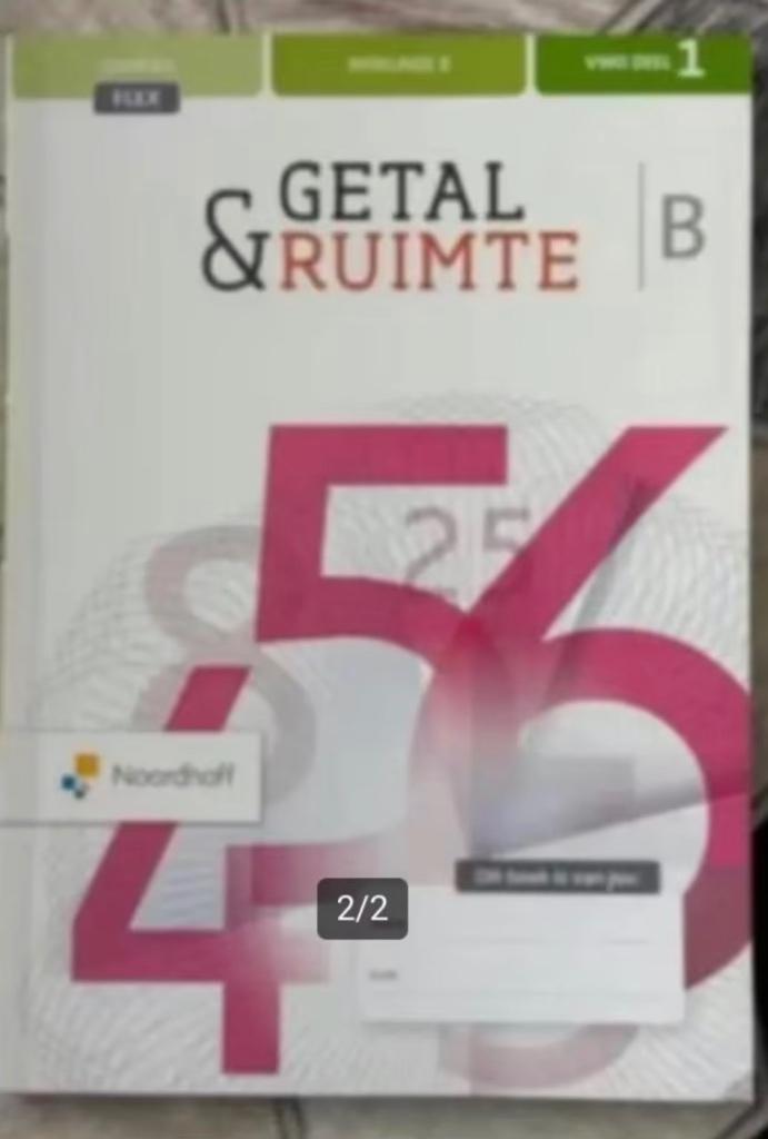 Getal & Ruimte deel 1 vwo wiskunde b flex Leerboek, Boeken, Studieboeken en Cursussen, Ophalen of Verzenden, Beta, Zo goed als nieuw