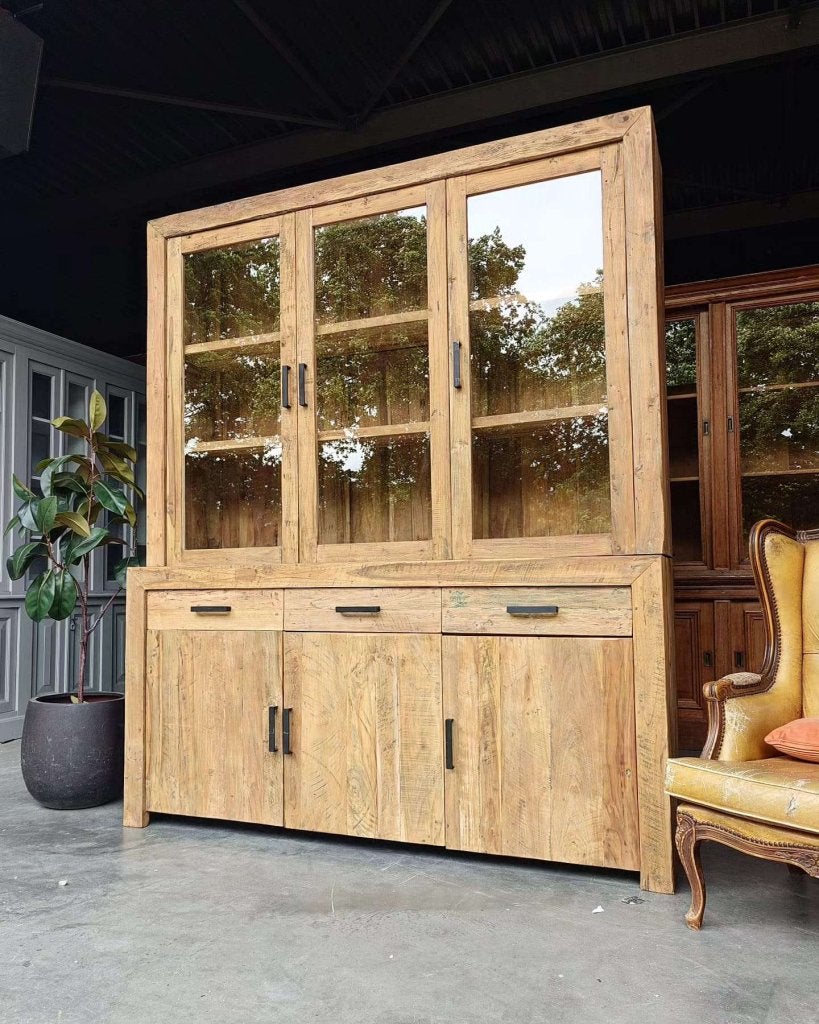 Stoere robuuste buffetkast | Reclaimed teakhout #4824, Huis en Inrichting, Kasten | Buffetkasten, Met deur(en), -, 200 cm of meer