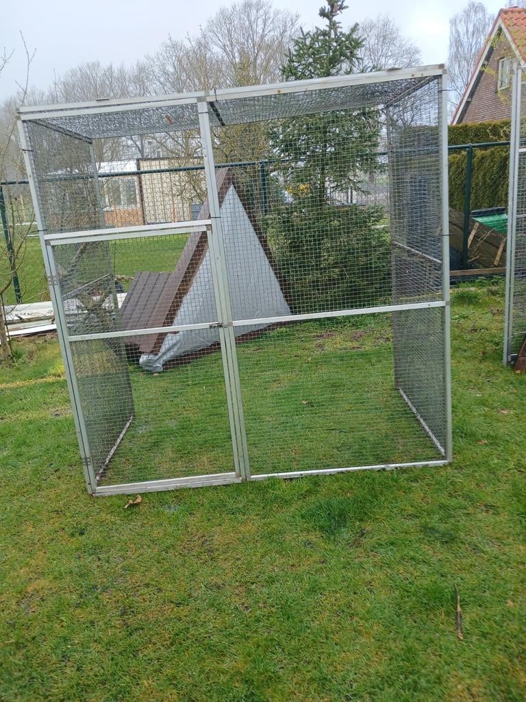 Voliere aluminium kooi kattenren, Ophalen, Kippenhok of Kippenren