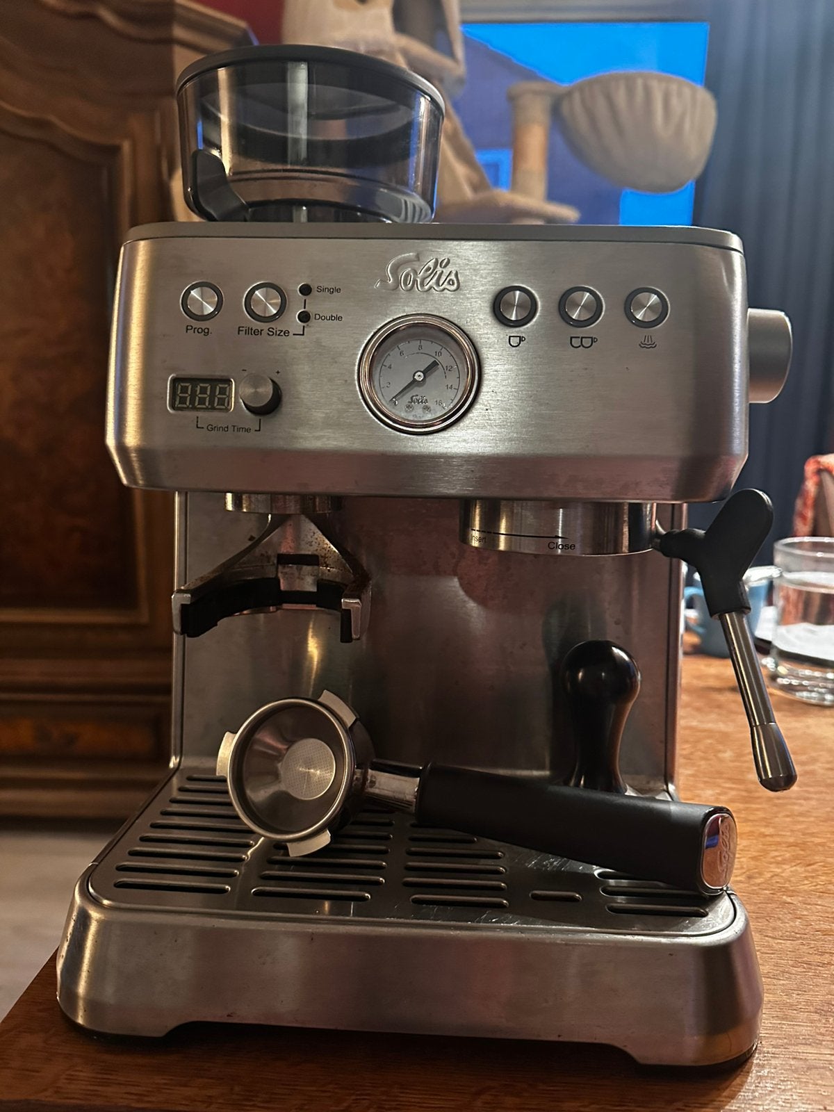 Solis 1019 Grind&Infuse perfetta 1019, Witgoed en Apparatuur, Koffiezetapparaten, Ophalen, Zo goed als nieuw, Espresso apparaat