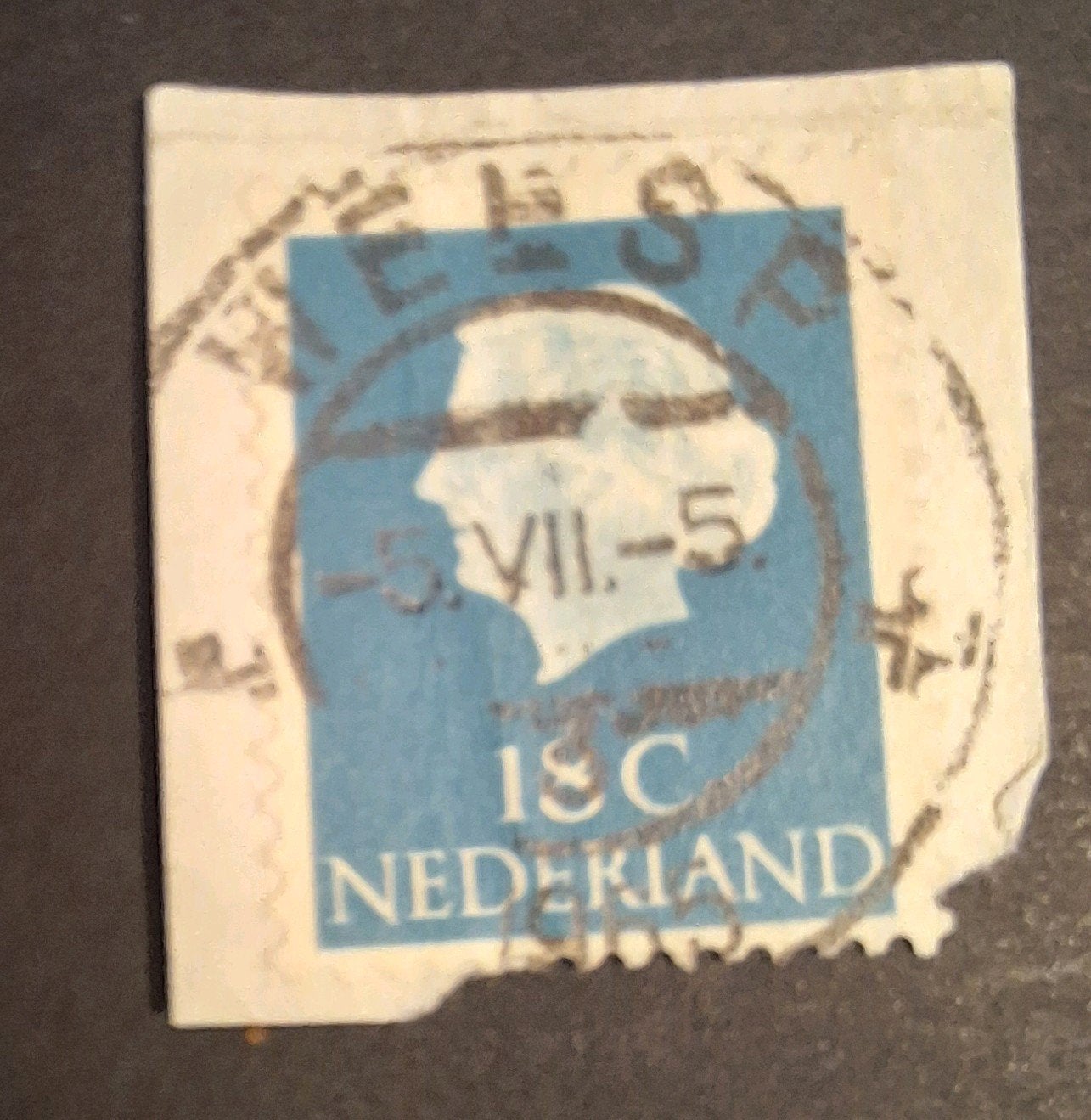 WEESP 3 op briefstukje, Ophalen of Verzenden, Na 1940, Gestempeld