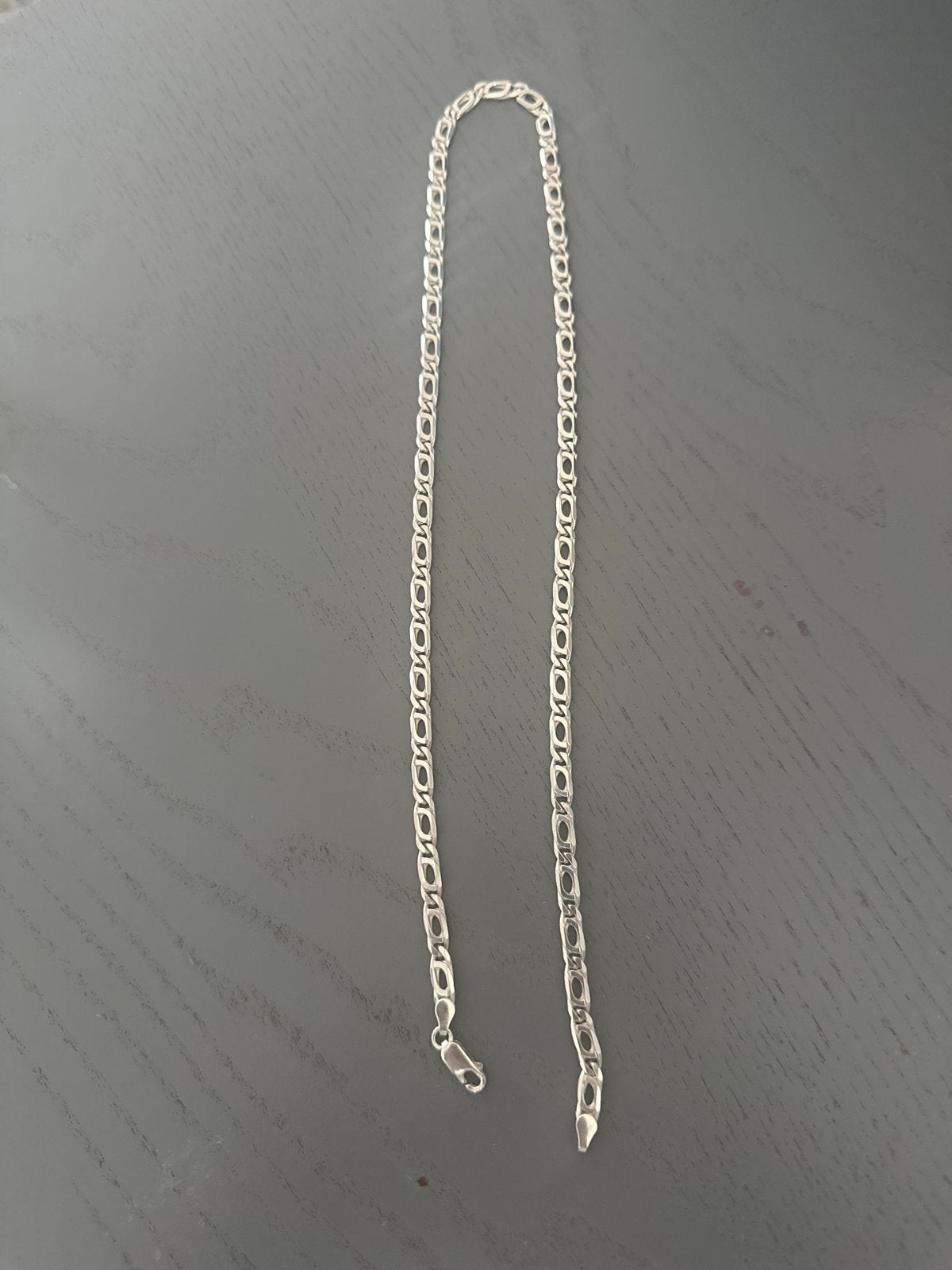 Zilveren Figaro ketting 925 50cm lengte, Ophalen of Verzenden, Zo goed als nieuw, Zilver