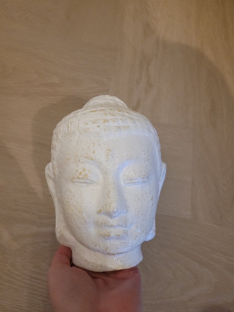 Wit boeddha hoofd beeldje nieuw, Ophalen of Verzenden, Nieuw, Religie