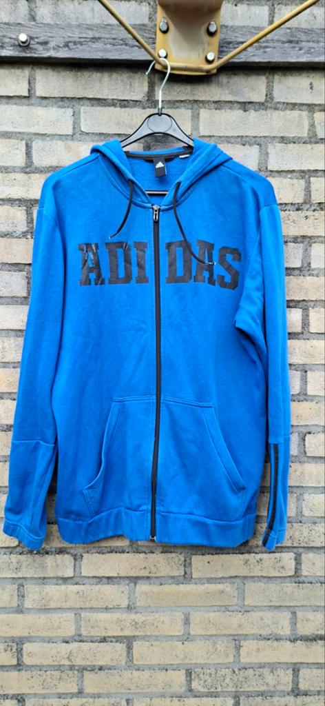 Retro Adidas vest / hoodie  maat M.
Mooie blauwe kleur., Kleding | Dames, Truien en Vesten, Maat 38/40 (M), Ophalen of Verzenden