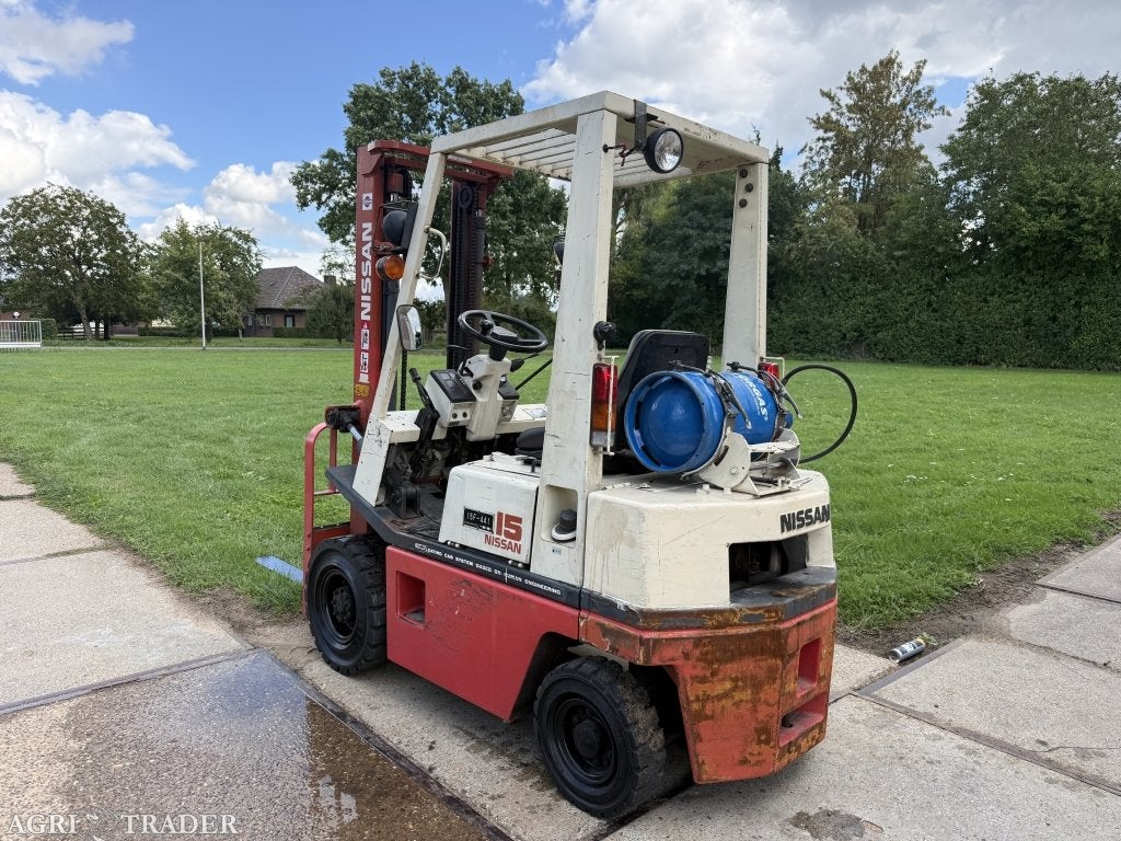 Nissan 1500KG LPG heftruck + grote onderhoudsbeurt, LPG, Info@vanbeurdenheftrucks.nl, Heftruck, Ophalen of Verzenden