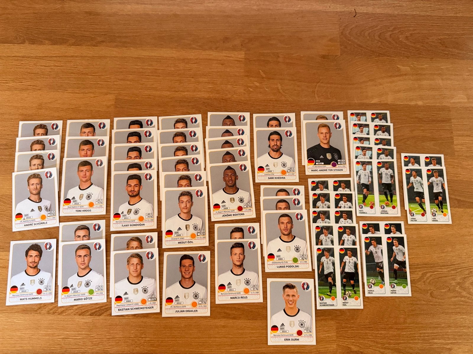 Panini UEFA Euro 2016 Duitsland stickers (o.a. Kroos, Özil), Ophalen of Verzenden, Gebruikt, Sport