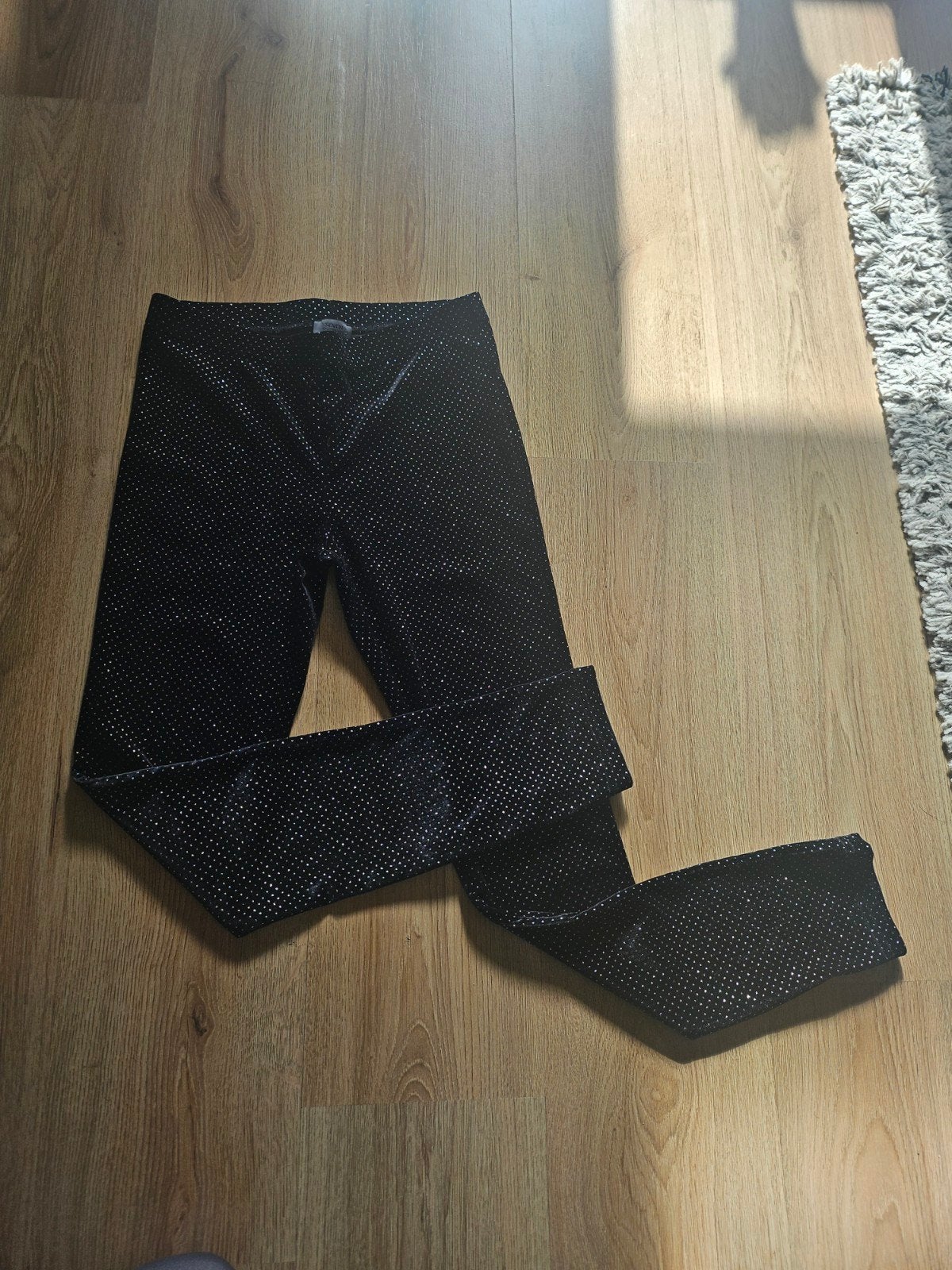 Seven Sisters Zwarte Legging met Glitterstippen Maat S, Seven Sisters, Zwart, Ophalen of Verzenden, Zo goed als nieuw