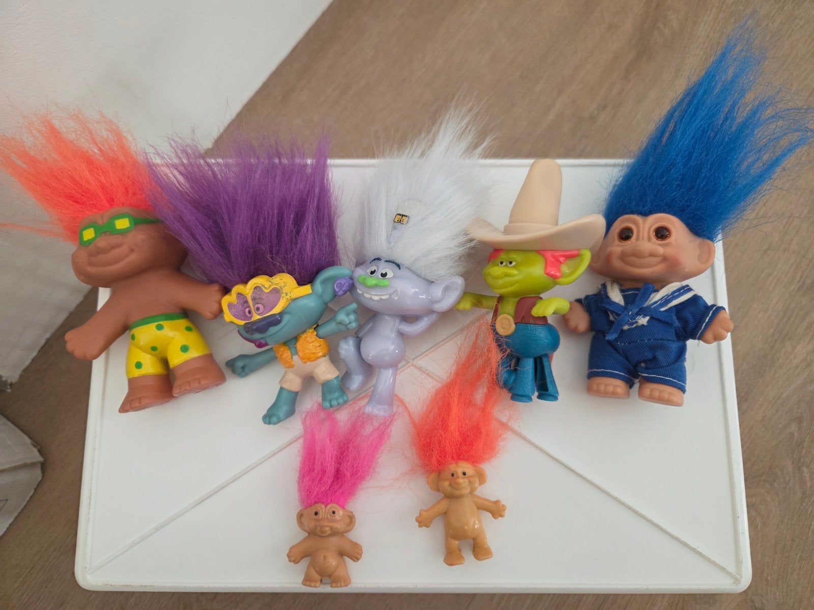 Set van 7 Trollenpoppen met Kleurrijk Haar, Verzamelen, Speelgoed, Ophalen of Verzenden, Gebruikt