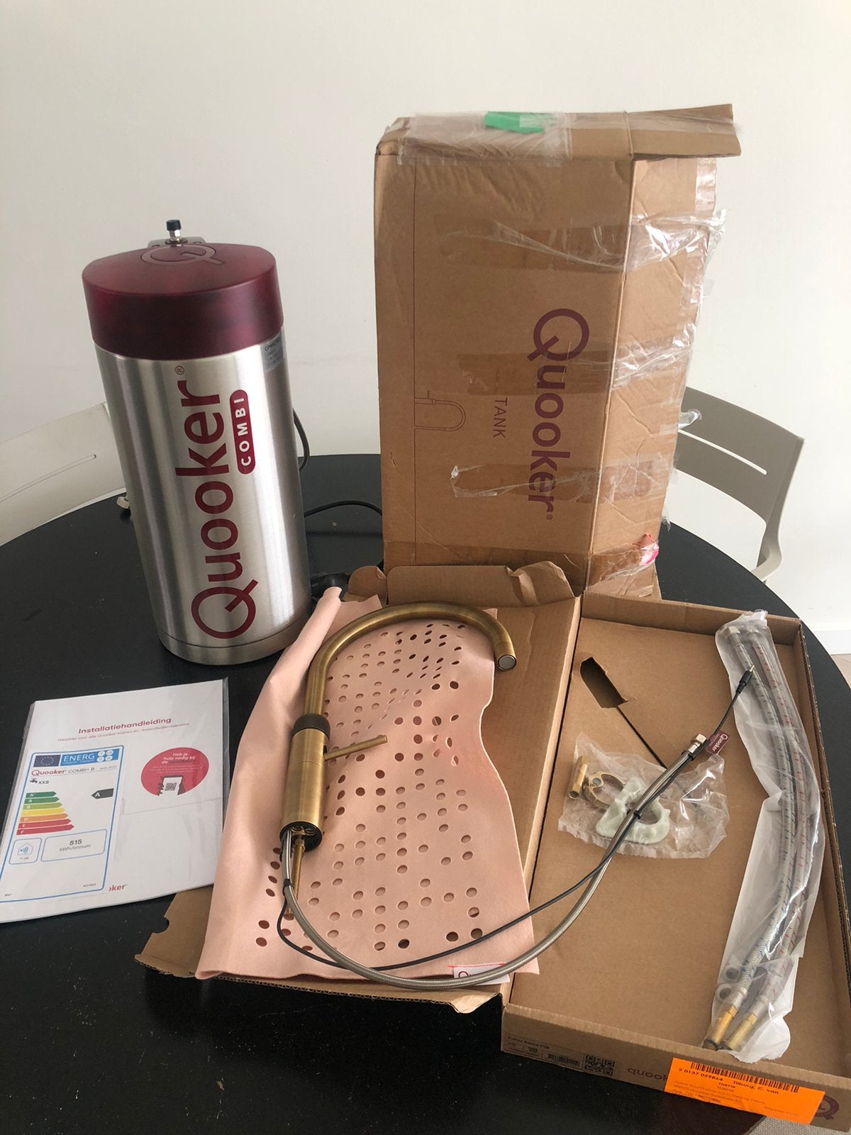 Quooker Combi+ 7Ltr Boiler Fusion Round Messing Patina NIEUW, Verzenden, Zo goed als nieuw