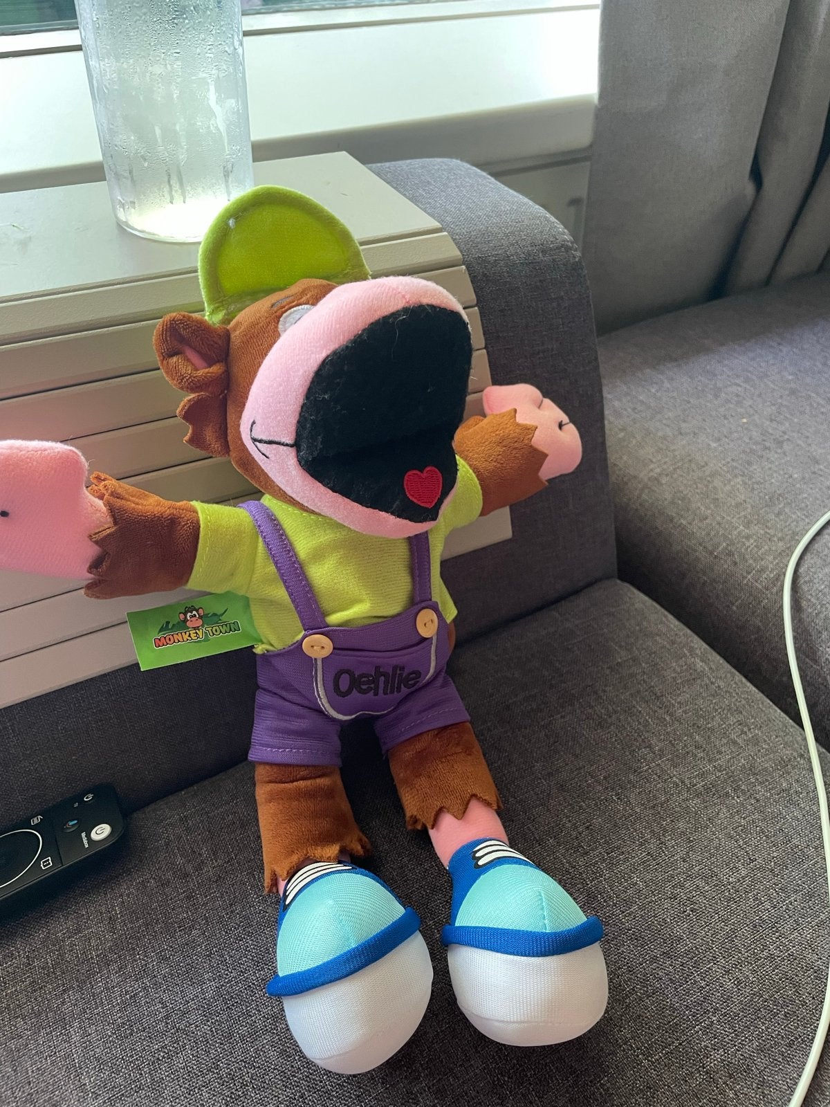 Monkey Town Oehlie Knuffel - Zo goed als nieuw, Overige merken, Overige karakters, Ophalen of Verzenden, Middelgroot (20 tot 80 cm)