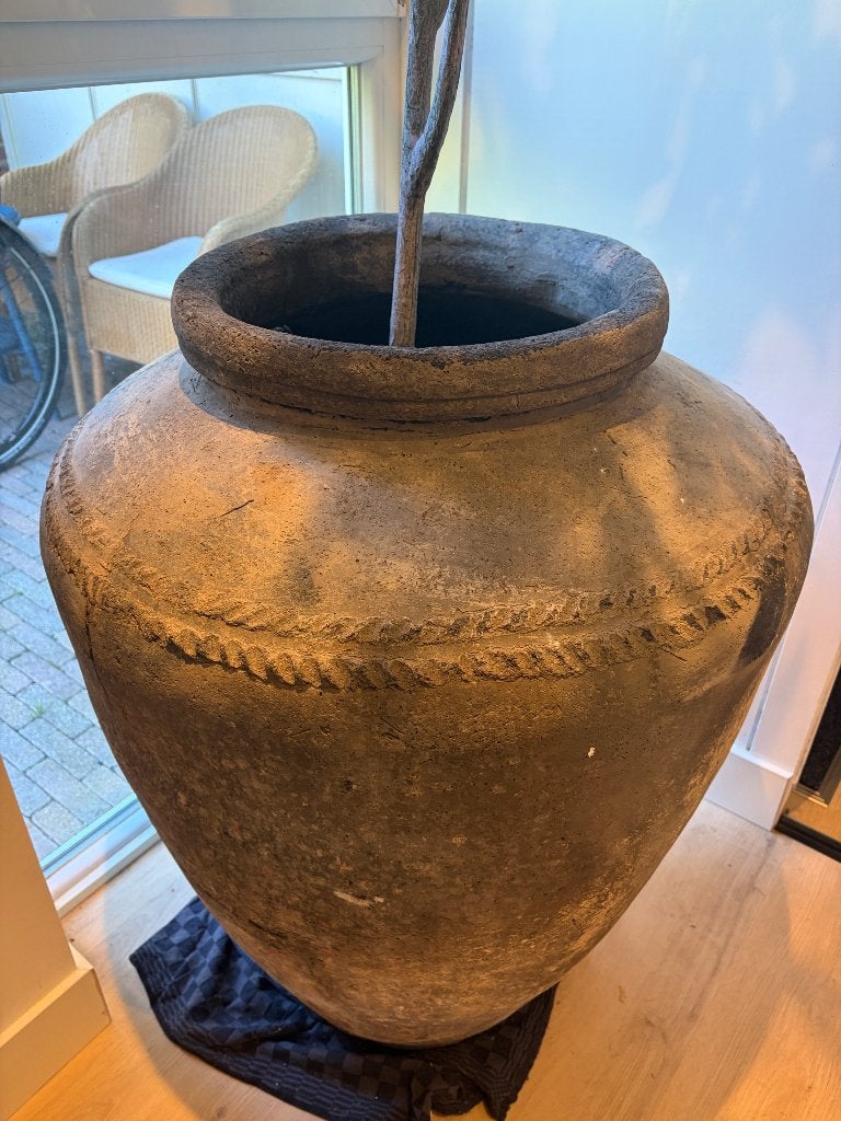 Pot uit India, Ophalen, 40 cm of meer, Rond, Zo goed als nieuw