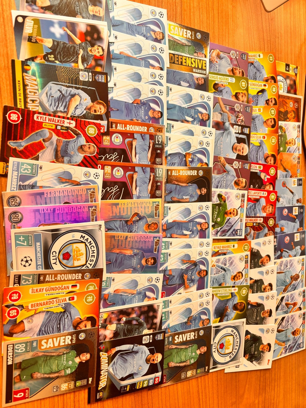 Manchester City Voetbalkaartjes - Diverse Spelers, Ophalen of Verzenden, Gebruikt, Buitenlandse clubs, Spelerskaart