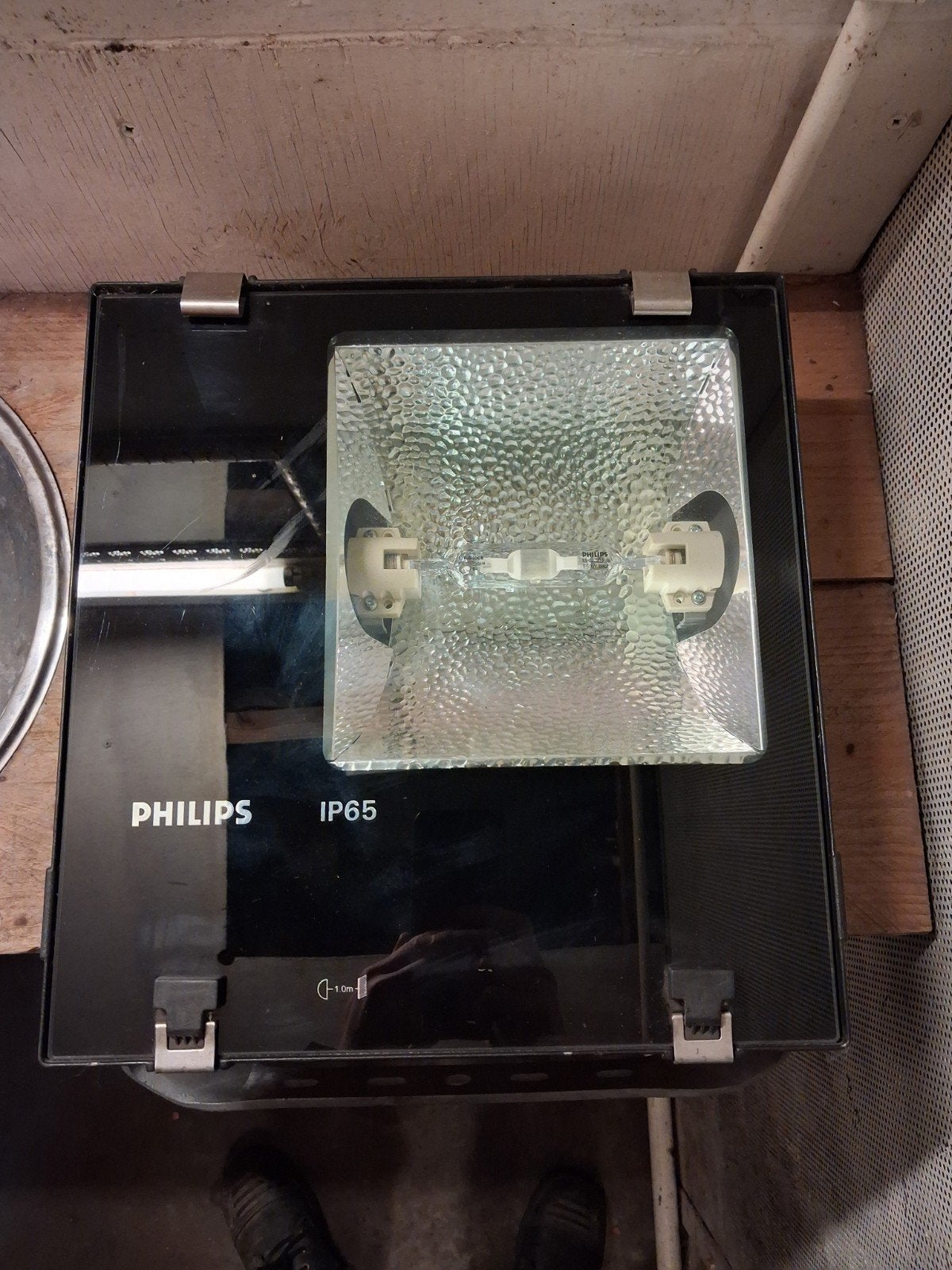3x bouwlamp floodlight verstraler, Ophalen of Verzenden, Zo goed als nieuw, 50 tot 200 watt, Lamp