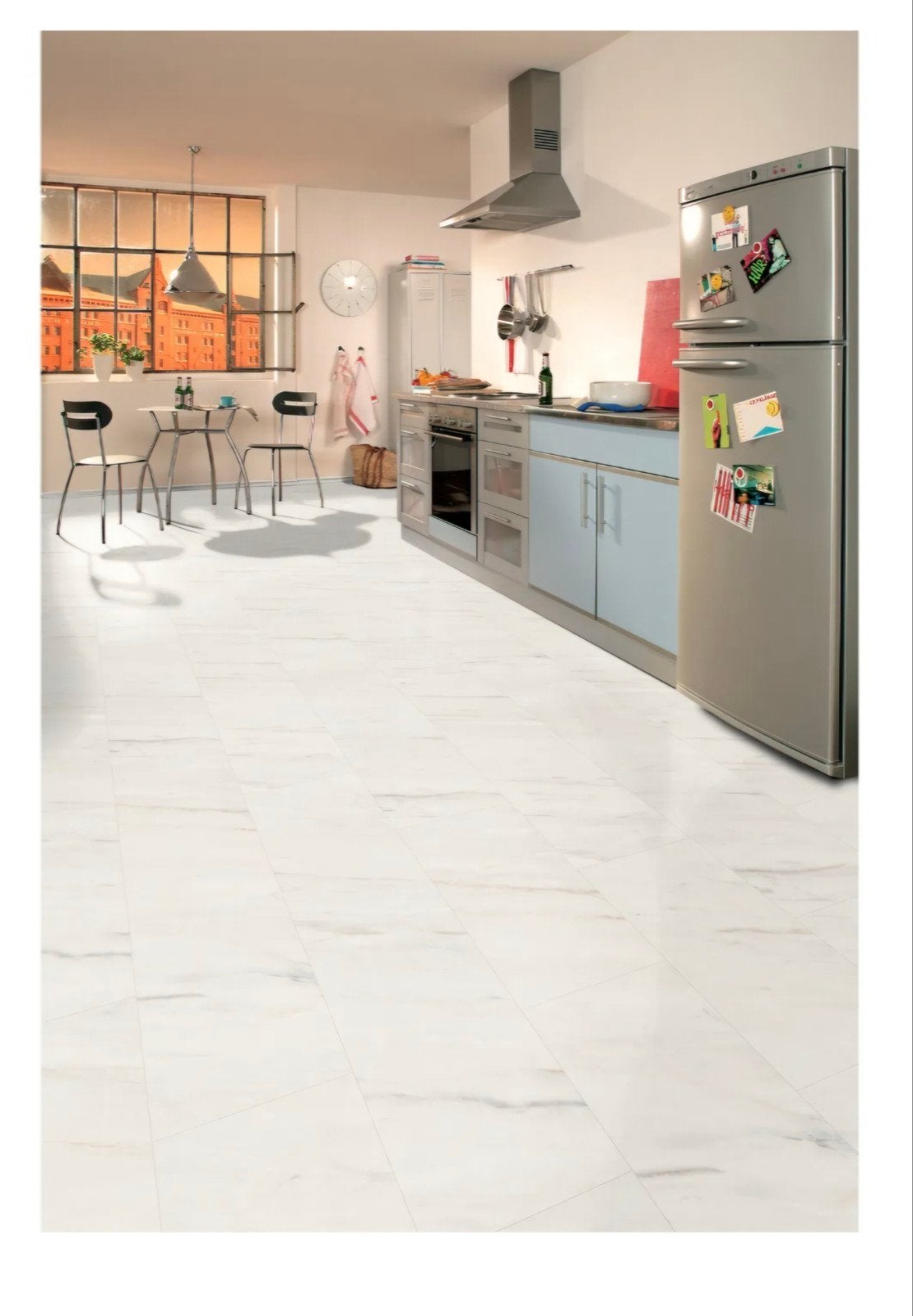 10 m2 DecoMode King Size Laminaat Monza Wit Marmerlook, Ophalen, Wit, Modern, Natuurlijk, Marmerlook, Nieuw