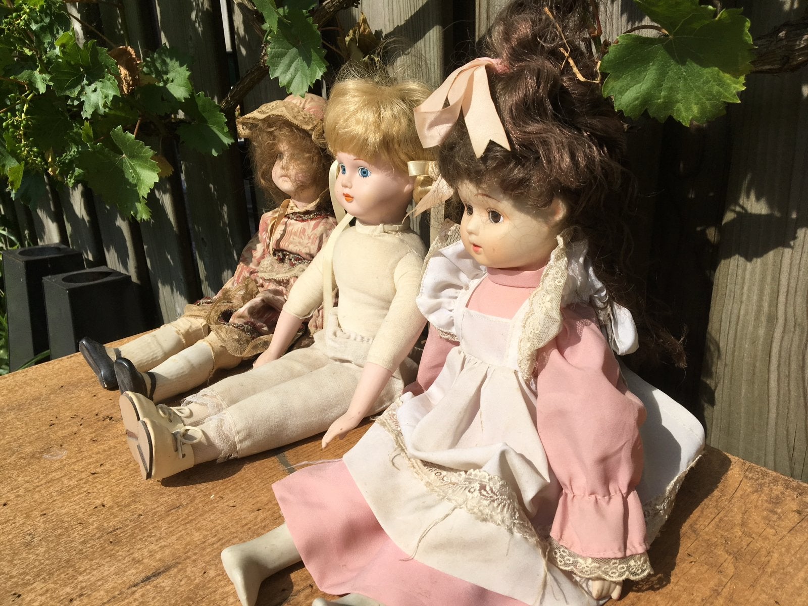 Set van 3 Vintage Porseleinen Poppen - Unieke Collectie, Verzamelen, Poppen, Ophalen, Gebruikt, Pop