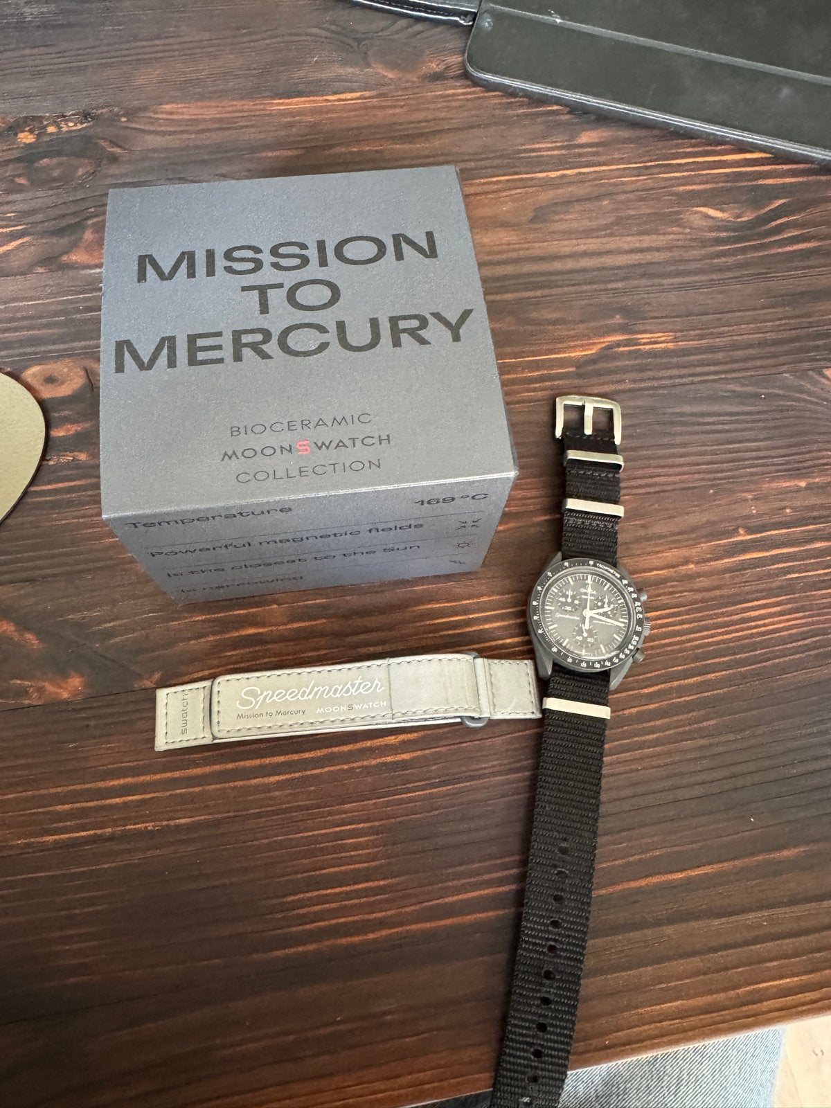 Omega x Swatch Moonswatch Mission to Mercury, Overige materialen, Polshorloge, Kunststof, Ophalen of Verzenden