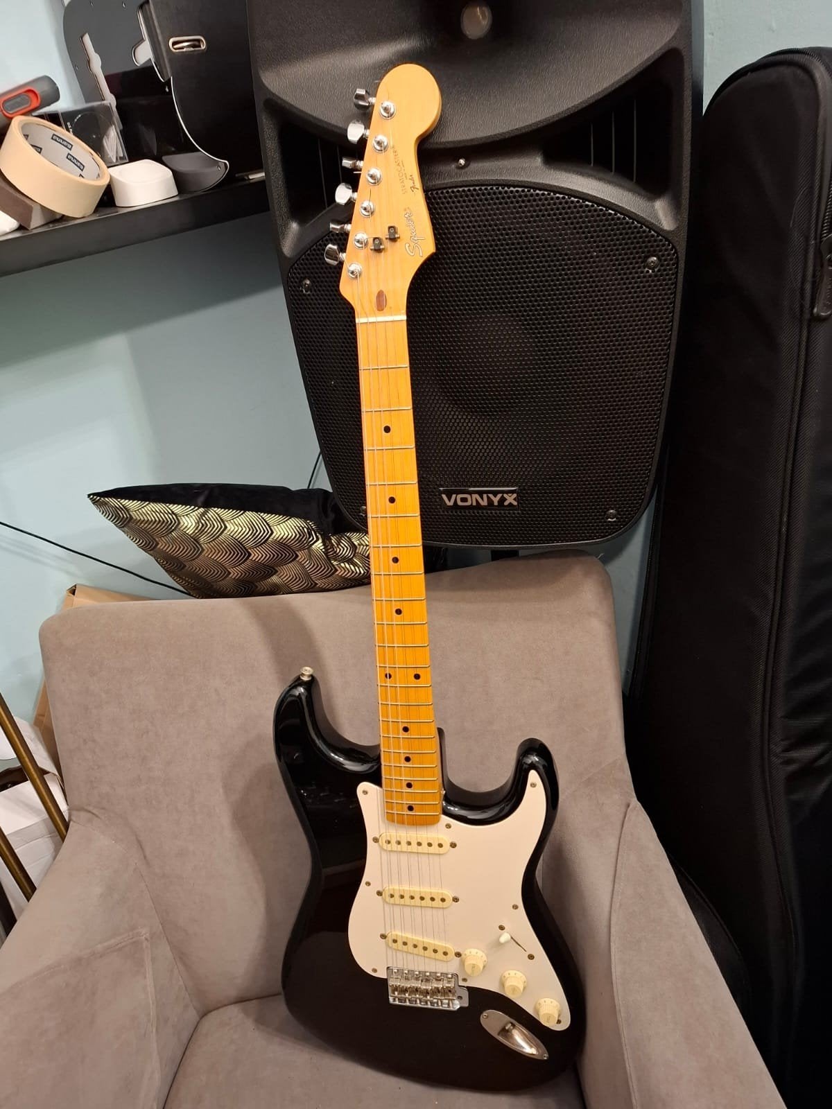 Fender Squier Stratocaster uit 1986 Made in Japan, Ophalen, Zo goed als nieuw, Solid body, Fender