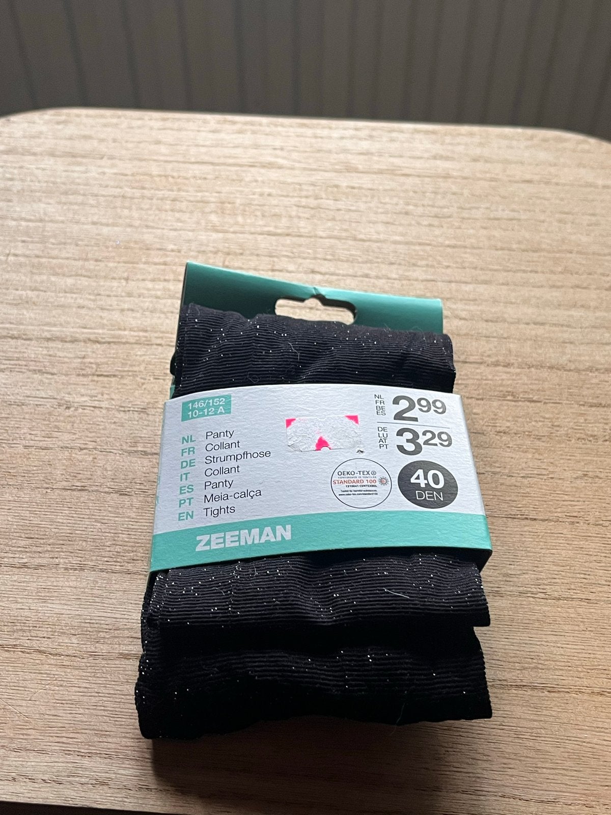 Zwarte panty met glitter van Zeeman, maat 146/152, Zwart, Nieuw, Overige maten, Ophalen of Verzenden