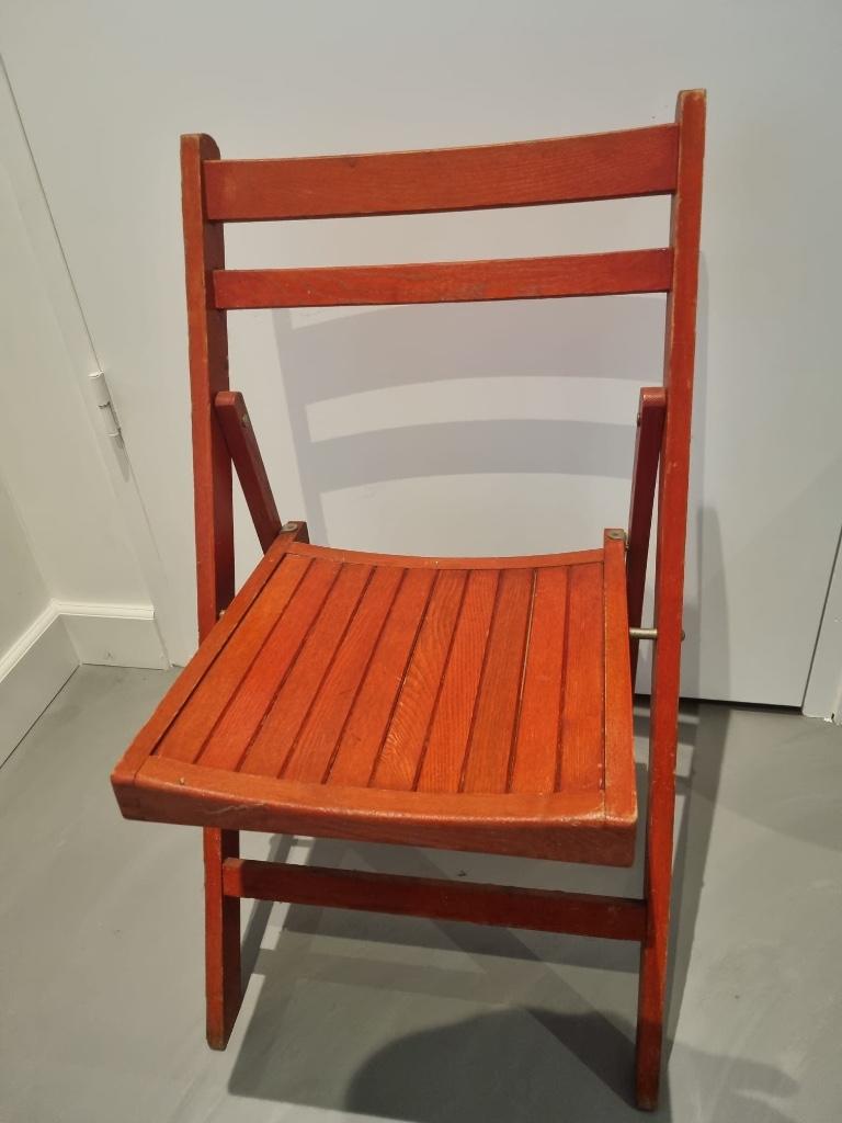 mooie vintage houten klapstoel, Ophalen, Gebruikt, Vintage, Eén