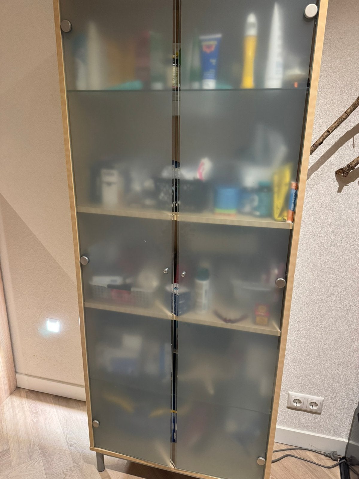 Kast twee deuren melkglas, Ophalen, Gebruikt, 50 tot 100 cm, 150 tot 200 cm