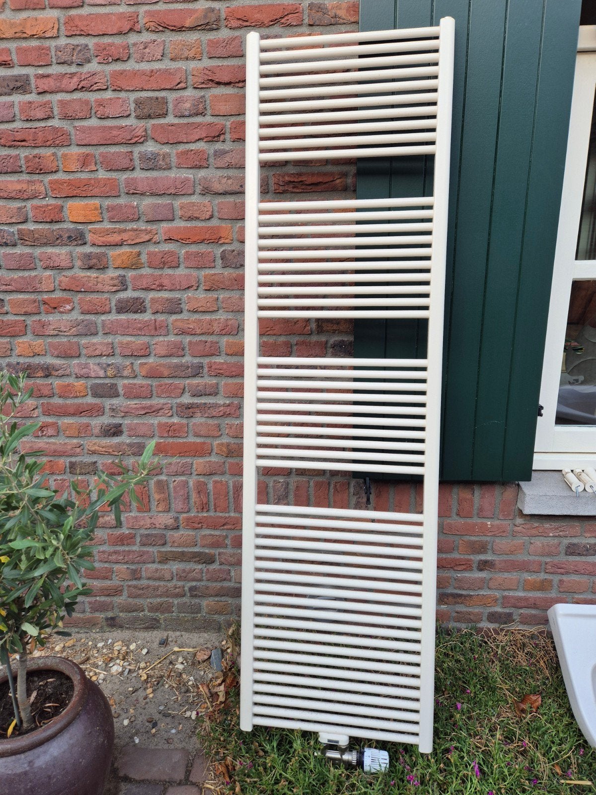 Handdoekradiator met thermostaatkraan, Doe-het-zelf en Verbouw, Verwarming en Radiatoren, Ophalen, Radiator, 60 tot 150 cm, 80 cm of meer