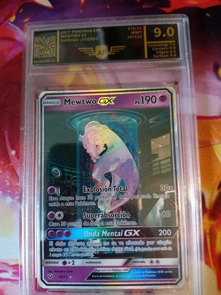 Mewtwo GX Shining Legends 78/73 AP Graded 9.0, Ophalen