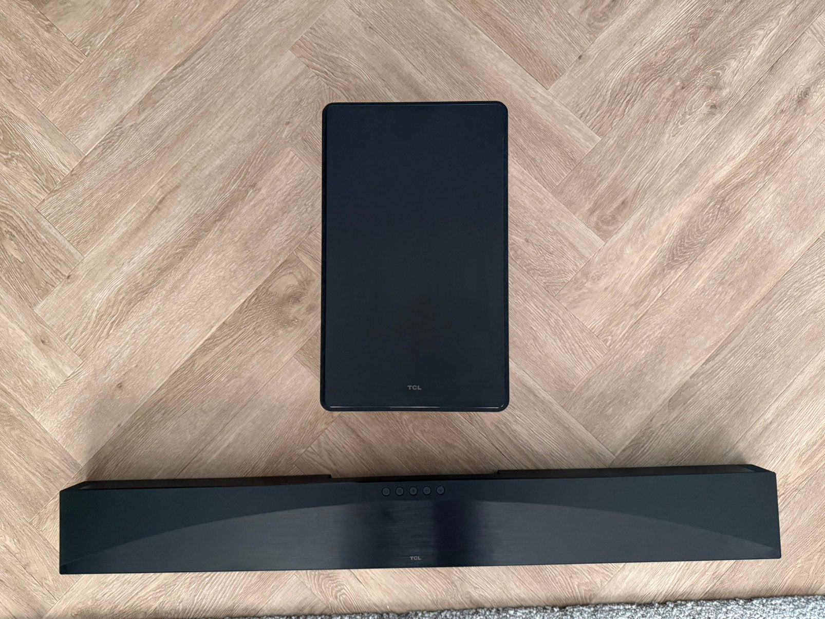 TCL Q65H Dolby Atmos Soundbar met draadloze subwoofer, Ophalen, Bluetooth, Zo goed als nieuw