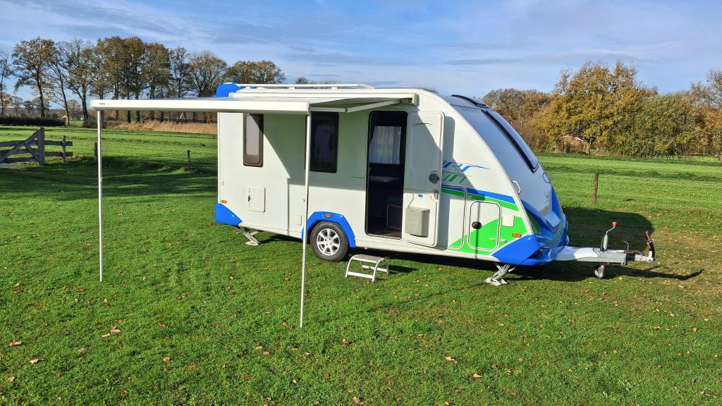 Unieke Knaus Sport en Fun 480 QL '16 Mover Cassetteluifel, Caravans en Kamperen, Bedrijf, Tot en met 3, Schokbreker, Knaus
