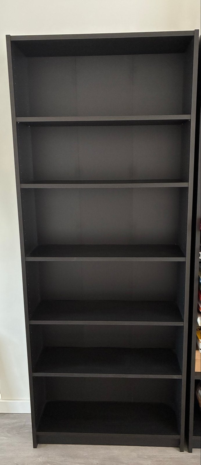 Zwarte Eiken Boekenkast 80x28x202 cm, Ophalen, Met plank(en), 200 cm of meer, Eikenhout