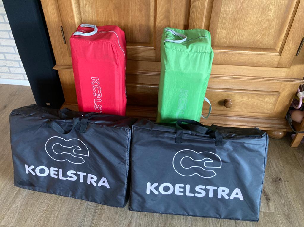 2 Koelstra campingbedjes met extra matrasjes, Ophalen, Box, Bedje of Wieg