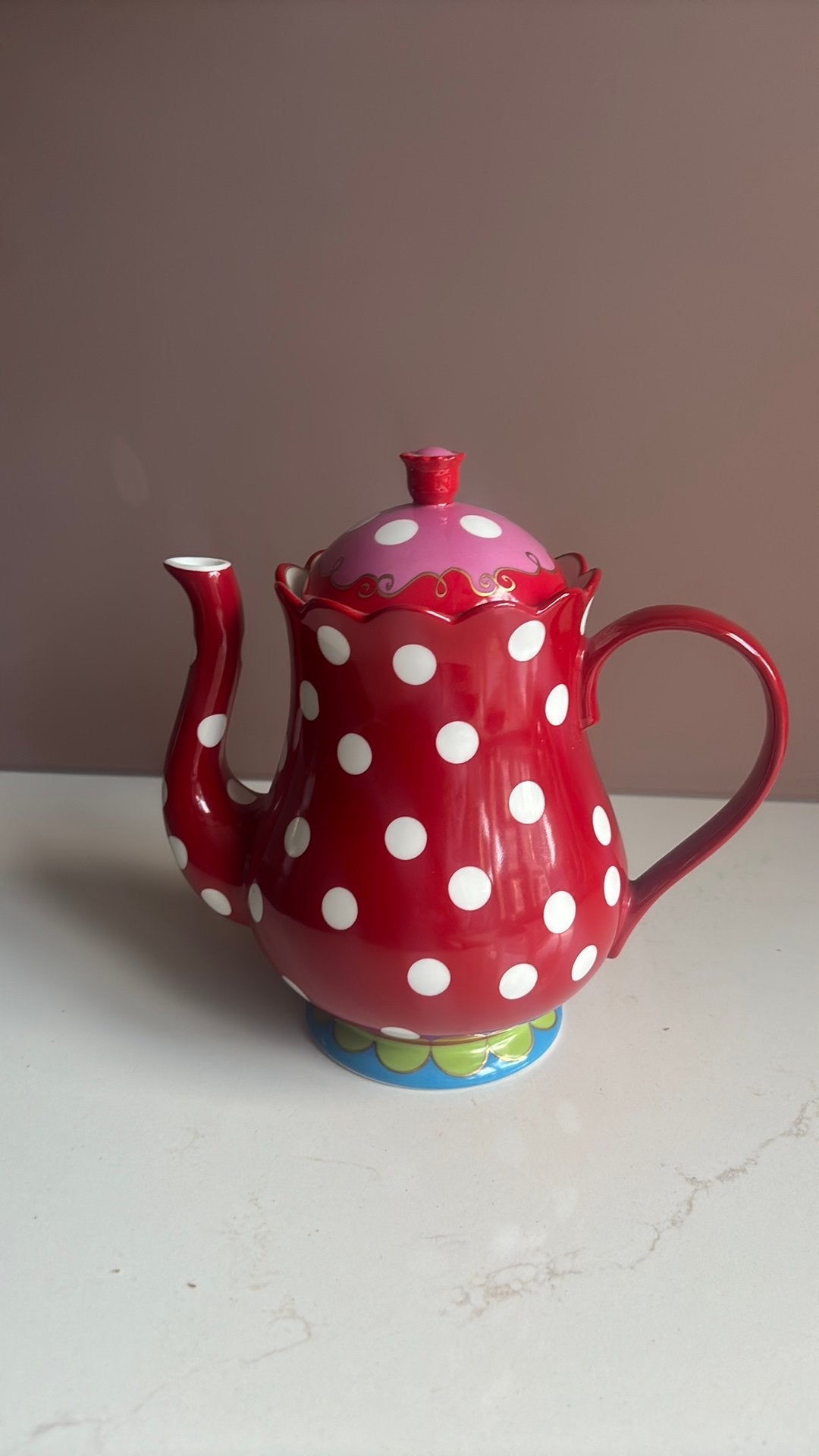 Oilily koffie/ theepot, Ophalen, Porselein, Overige stijlen, Overige typen