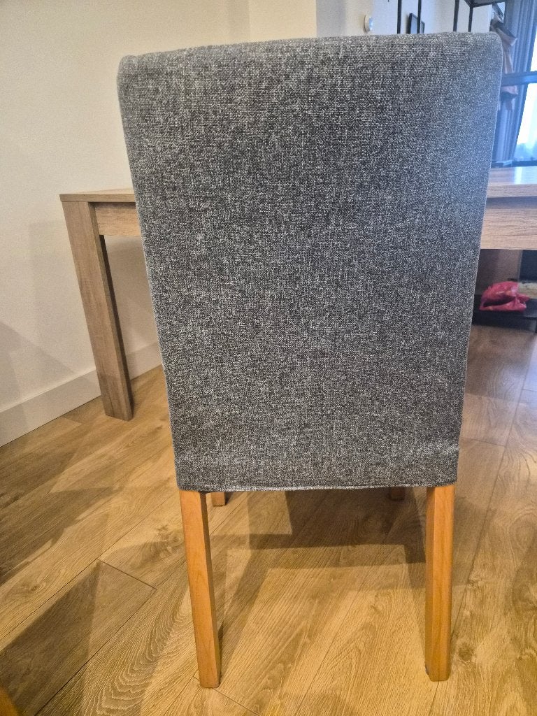 4 zo goed als nieuwe eetkamerstoelen - moeten snel weg!, Ophalen, Zo goed als nieuw, Vier, Grijs