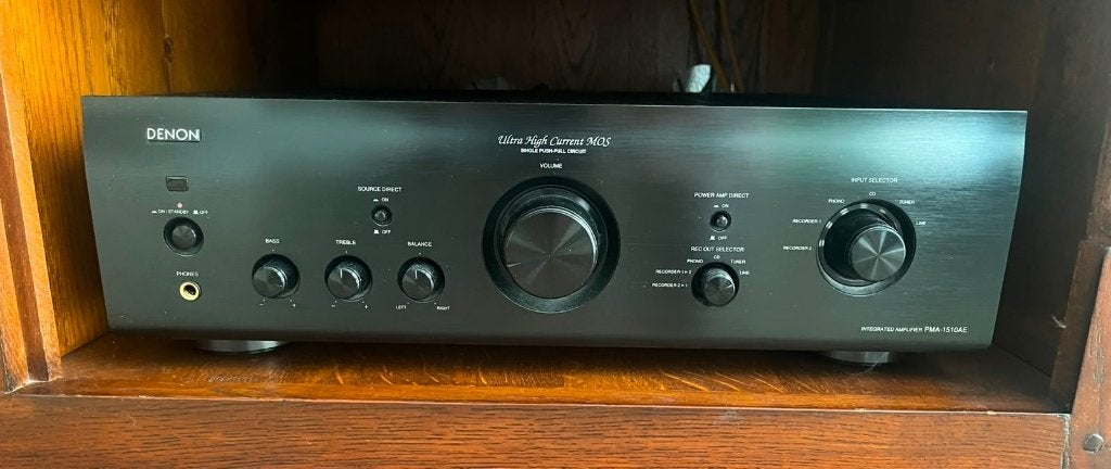 Denon PMA-1510ae Hi-Fi versterker (zwart), Audio, Tv en Foto, Versterkers en Receivers, Ophalen, Gebruikt, 120 watt of meer, Denon
