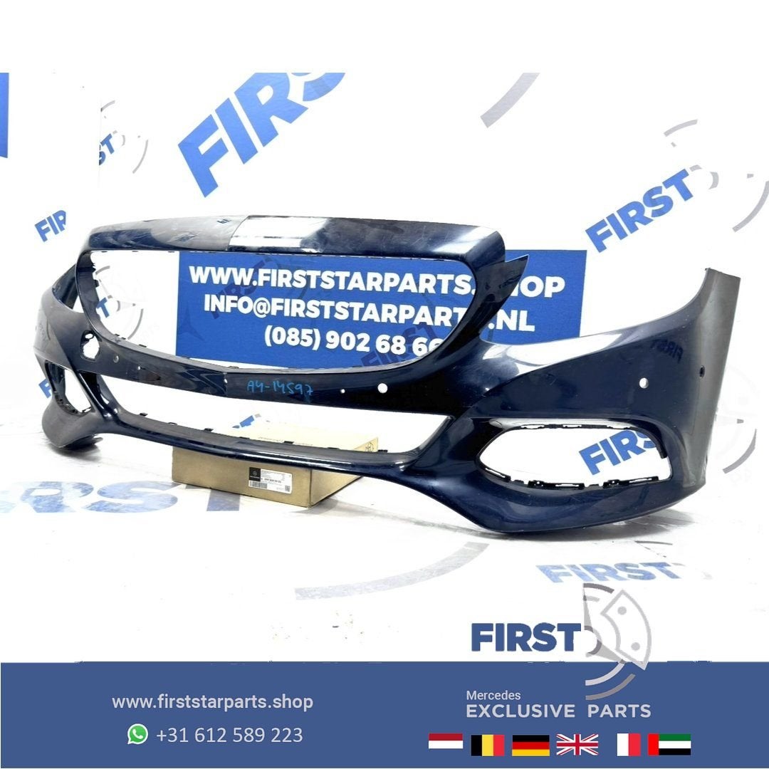 W205 VOORBUMPER Mercedes C Klasse BUMPER 2014-2019 ORIGINEEL, Gebruikt, -, Voor, Ophalen of Verzenden