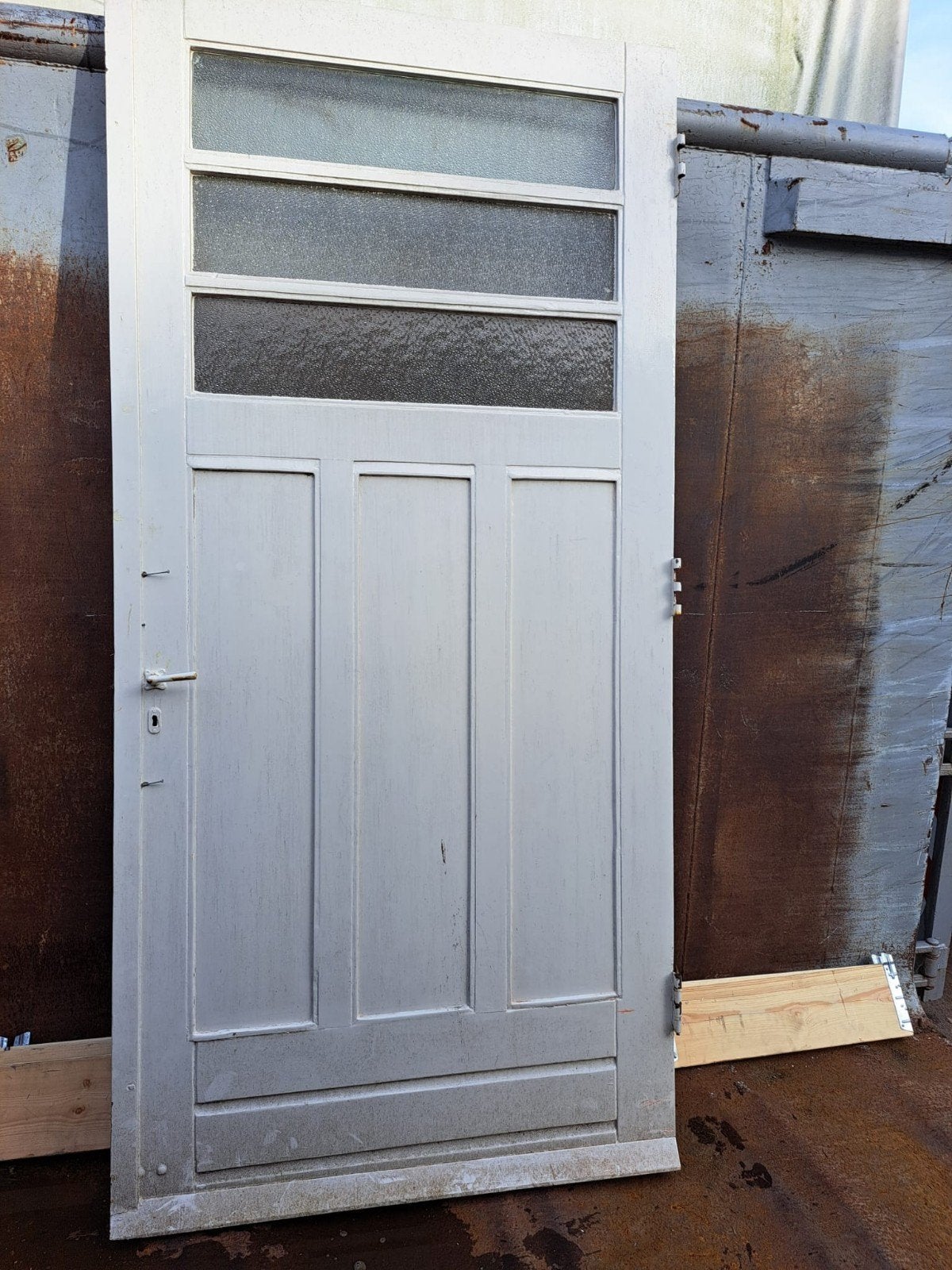 2 Schuurdeuren, Gebruikt, 215 cm of meer, Garagedeur, Hout