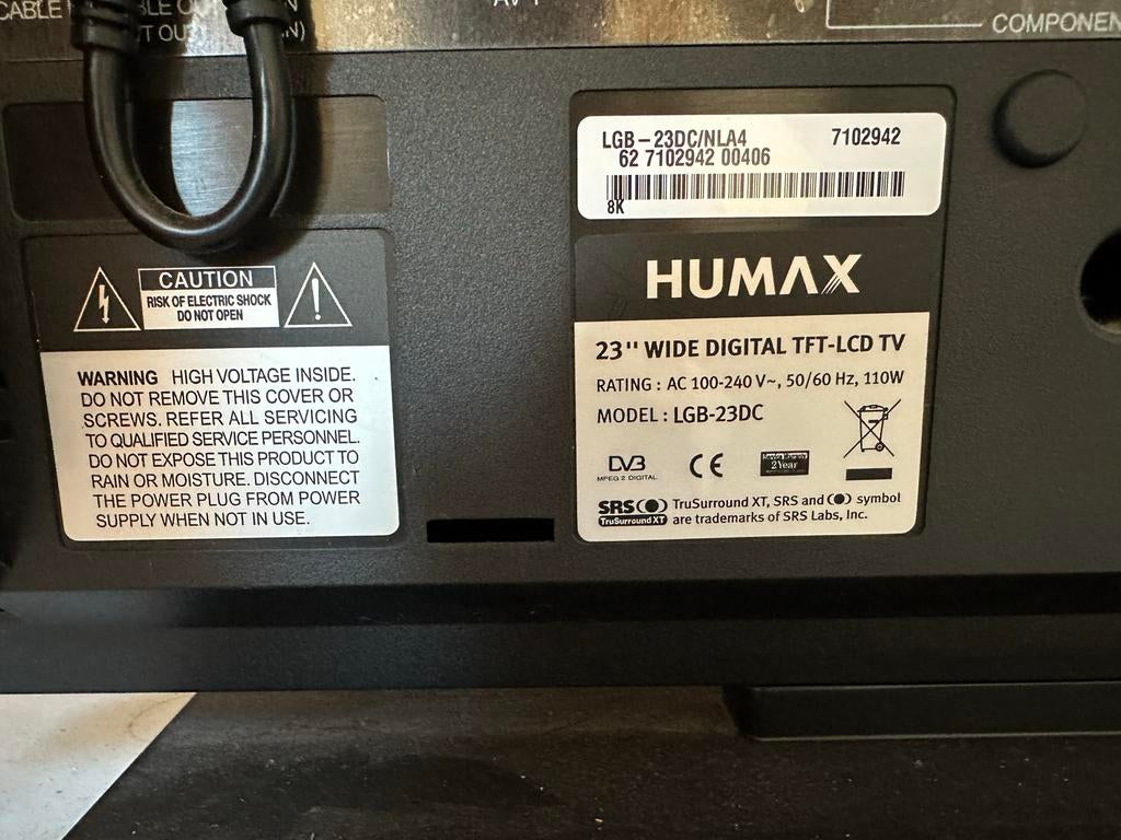 Humax LGB-23DC 23" LCD TV met afstandsbediening, Ophalen, Zo goed als nieuw