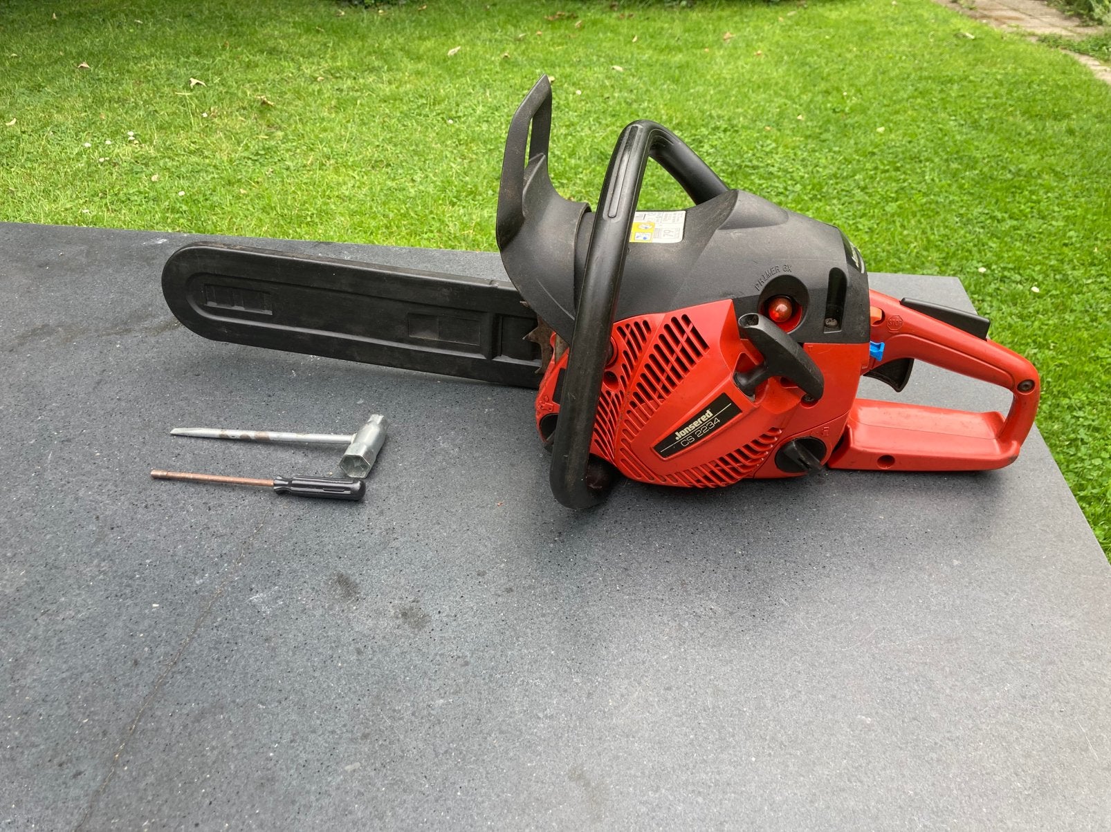 Jonsered CS2234 kettingzaag, Tuin en Terras, Hand-tuingereedschap, Ophalen of Verzenden, Gebruikt