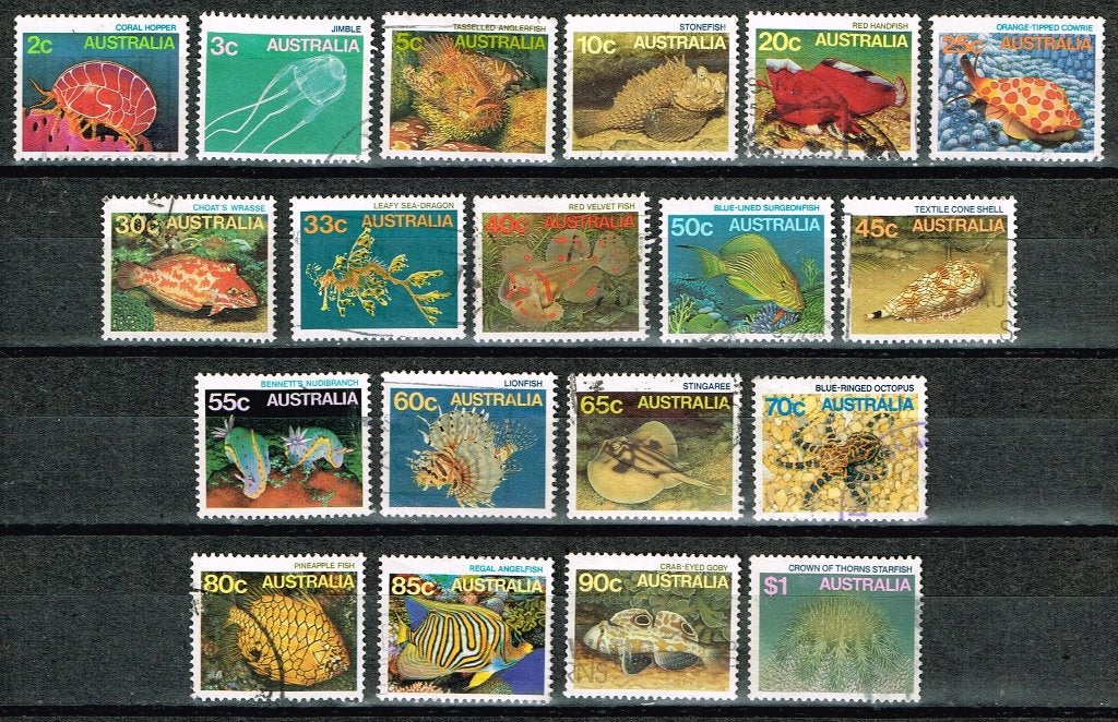 Postzegels uit Australie - K 4881 - zeeleven, Ophalen of Verzenden, Gestempeld