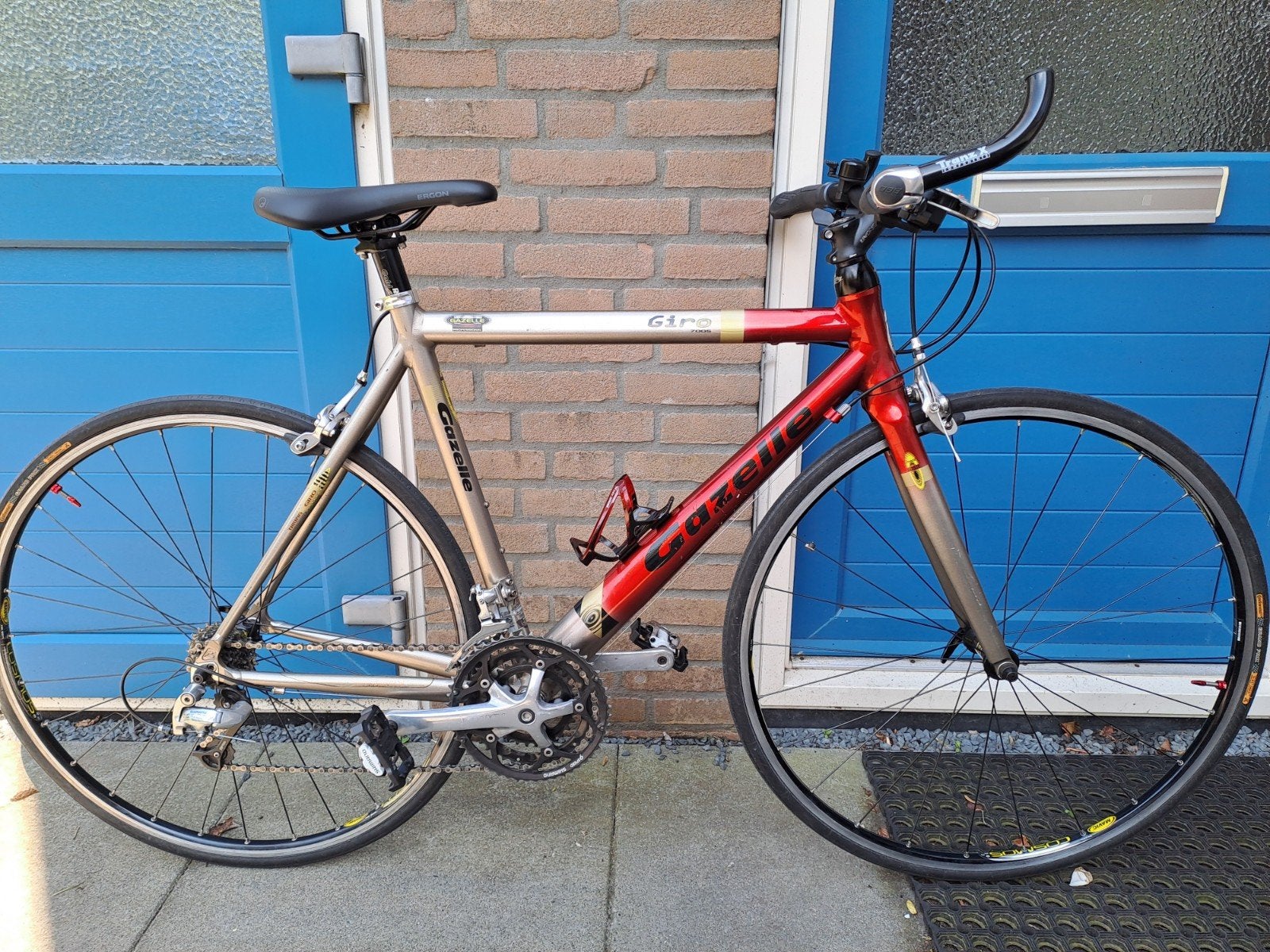 Gazelle sportfiets maat 54, Shimano Tiagra 3x9 LX-shifters, Ophalen, 28 inch, Gebruikt, Velgrem