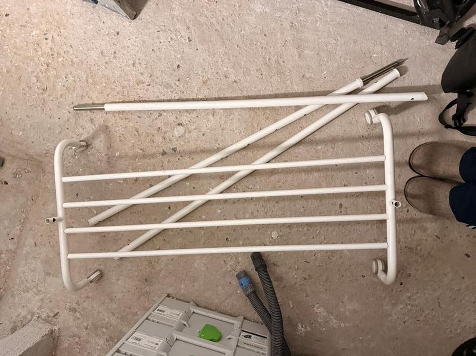 Ikea rigga wit kledingrek op wielen (gedemonteerd), Ophalen, Nieuw