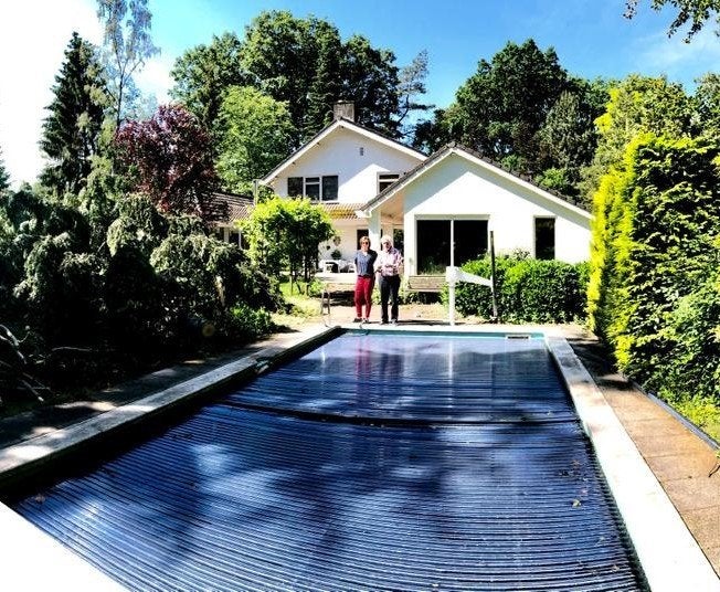 zwembad PolyCarbonaatSolar lamellen max 9x4m of lengte delen, Ophalen, Gebruikt, Afdekzeil