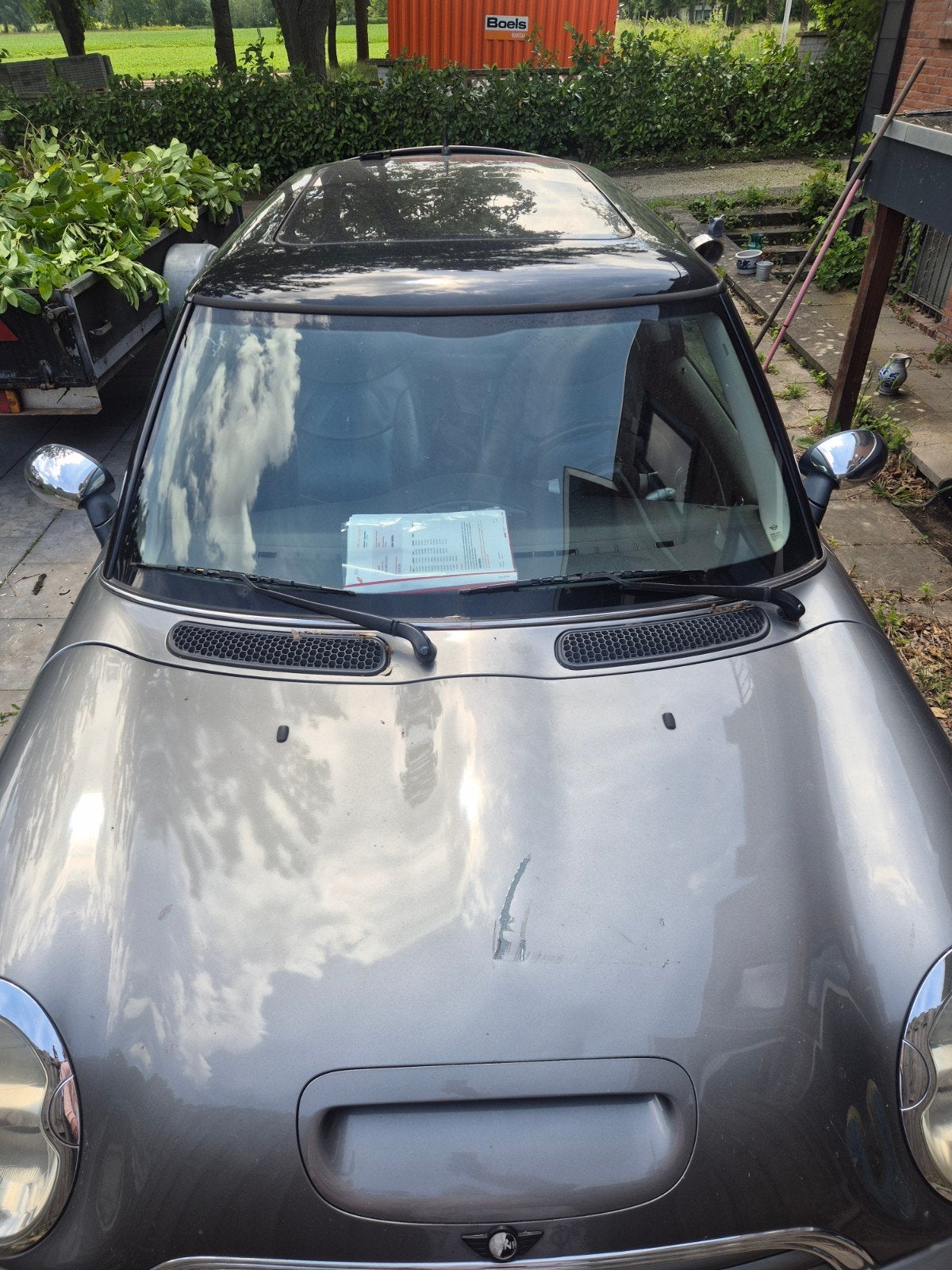 Mini S R53 2003 met defecte supercharger., Auto's, 1140 kg, 4 stoelen, 163 pk, Leder