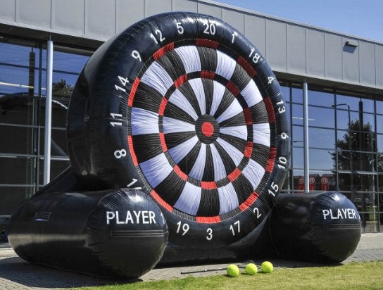 voetbalattractie: voetbaldart te huur, huren, Ophalen of Verzenden, Zo goed als nieuw, Overige