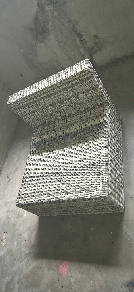 Grijze loungebank met kussens, Ophalen, Gebruikt, Kunststof