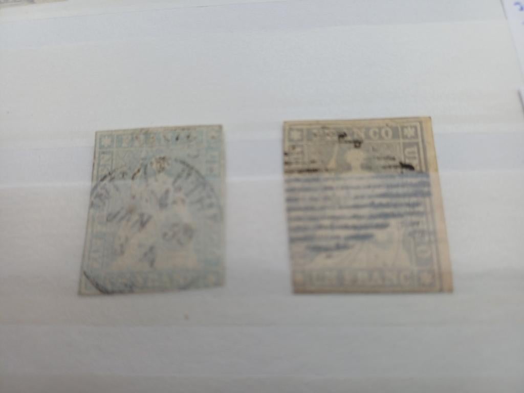 Zwitserland, 1 fr, 2 kleurnuances, gele en zwarte zijde, Ophalen of Verzenden, Overige landen